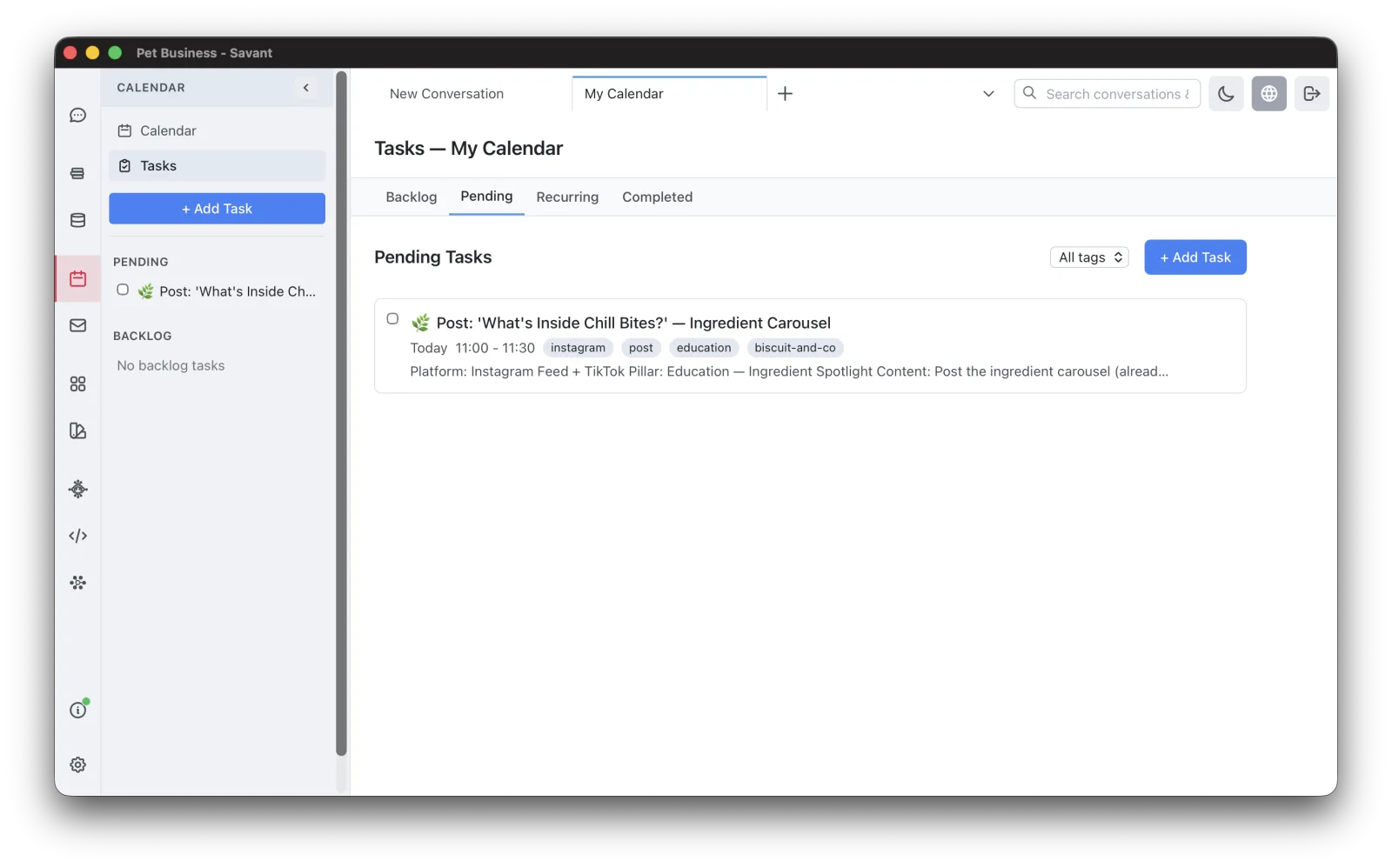 tasks list with priorities and due dates